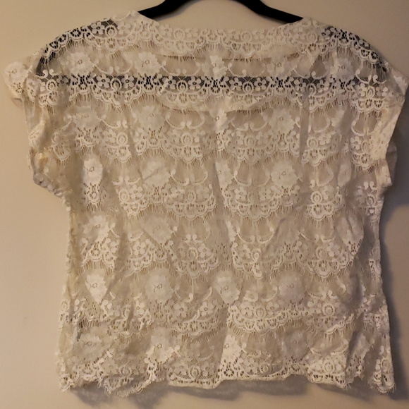 ** 2 for $15 ** Forever 21 - Crochet Cropped Tees - Picture 7 of 7